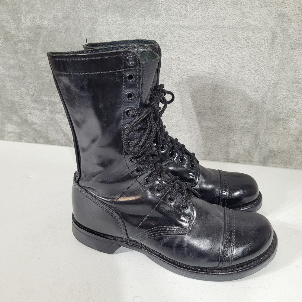 Corcoran Jump Boot Men 8.5 E Black 1500 10" Military Combat Leather Cap Toe USA